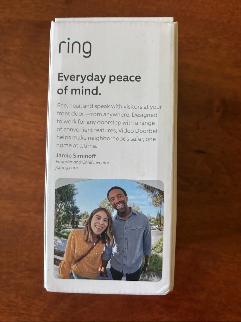 Ring Video Doorbell (2nd Generation) in Venetian Bronze.